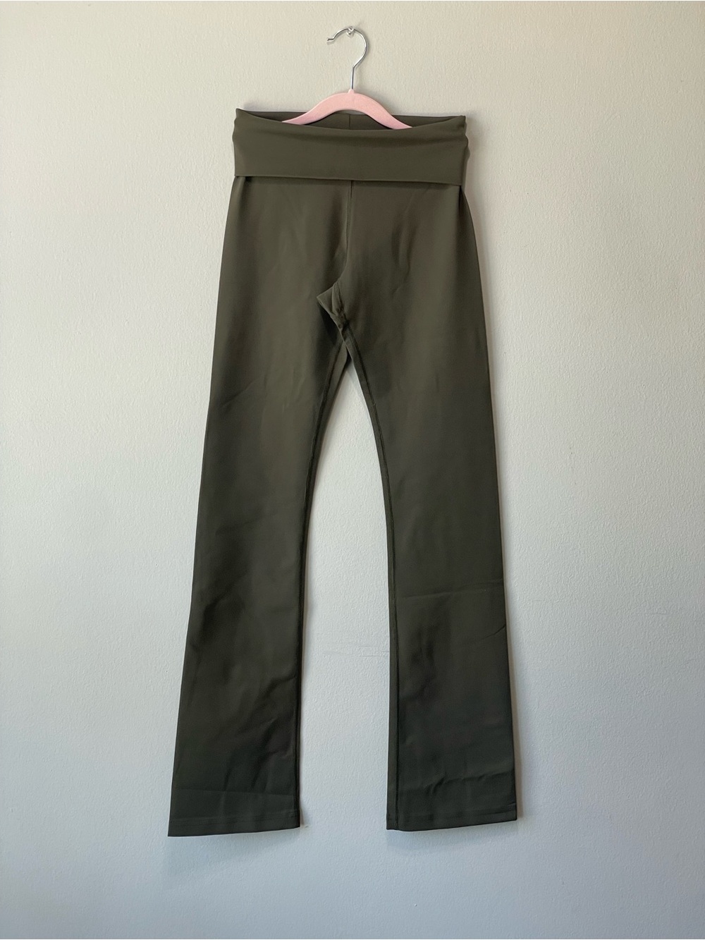 Hard Tail Olive Green Fold-Over Waist Leggings